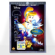 Walt Disney&#39;s: Cinderella (Blu-ray/DVD, 1950, Diamond Ed) Brand New w/ Slip ! - £10.80 GBP