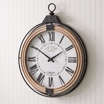 Pocket Watch Style Wall Clock with distressed finish - $139.99