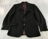 Jack Victor Blazer Suit Jacket Mens 44R Black Wool Two Button Gibson Sup... - $49.49