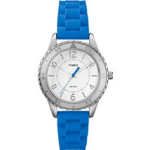 Timex T2P021 Women&#39;s Kaleidoscope Stainless Steel Blue Silicone Strap Watch - £66.21 GBP