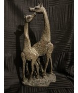 Vintage Giraffe Statue Figurine  Stone Art Statue home Decor 14” Tall - £43.62 GBP