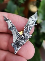 Bat Pin Badge Vampire Bat Brooch Nature Pewter Badge Transformation Lapel Unisex - £5.93 GBP