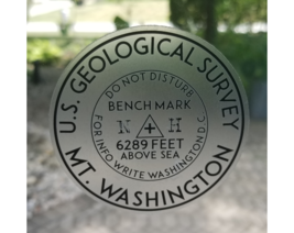 Mount Washington New Hampshire Benchmark 3&quot; Decal Sticker Vinyl Bench Mark USGS - £4.18 GBP