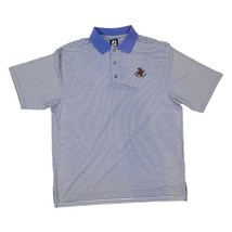 Foot Joy Golf Polo Mens size Large Blue White Striped Polo - £7.65 GBP