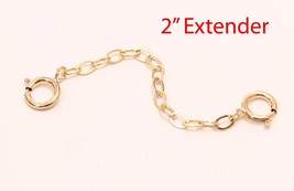 2&quot; 14k gold filled Extender Safety Chain Necklace Bracelet lock #2 - £6.64 GBP
