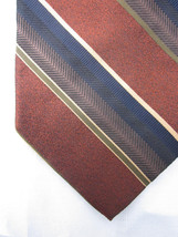 Jos A Bank Regimental Stripe Mens Tie Herringbone and Textured Handsewn ... - £11.01 GBP