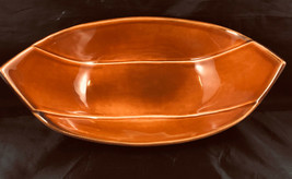 Neiman Marcus Stoneware Unique Serving Bowl Made in Italy 15&quot; x 7-3/4 - £32.02 GBP