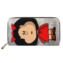 Cute  Mafalda 3D Pattern Printing Wallets For Women Leather Female Credit Card H - £62.97 GBP