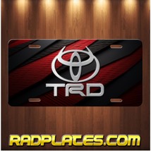 TOYOTA TRD Inspired art simulated carbon fiber Aluminum License Plate Tag - £15.45 GBP
