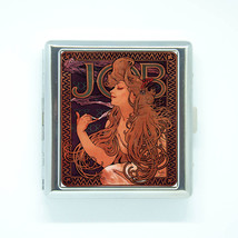 20 CIGARETTES CASE box JOB paper art nouveau ads MUCHA card ID holder Po... - £15.06 GBP