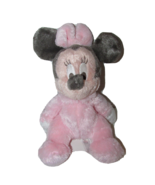 DISNEY Parks Minnie Mouse baby Chime Rattle Pink Fuzzy Plush Disney land... - £7.89 GBP