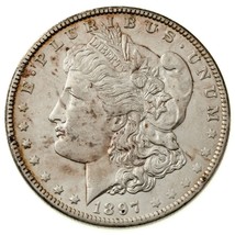 1897-O Silber Morgan Dollar IN Au Zustand, Schöne Ösen Appeal &amp; Luster - £177.98 GBP