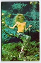 Weeki Wachee Florida Postcard Blonde Mermaid Underwater Show Chrome Unused - £10.09 GBP