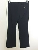 CALVIN KLEIN LADIES DK NAVY STRETCH PANTS-4P-GENTLY WORN-POLY/RAYON/SPAN... - $8.59