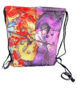 Dragon Ball Z Naruto Vs. Sasuke Battle Drawstring Book Bag Tote - £19.54 GBP