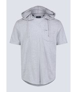 Buffalo David Men&#39;s Cotton Katoni Hooded T-Shirt - Heather Grey-Medium - $23.99