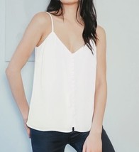 Lulus Must Be Love White Button-Front Cami Top Sleeveless M - £19.00 GBP
