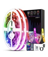 100’ RGB Led Lights for Bedroom Music Sync Color Changing Remote App Con... - $9.89
