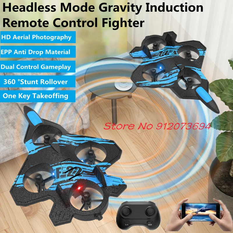 Headless Mode Gravity Induction Remote Control Fighter  EPP Anti Drop Material  - £37.25 GBP+