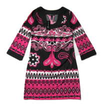 NWT INC International Concepts Bell Sleeve Shift Pink Medallion Print Dress XS - £14.73 GBP