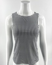 Lands End Tankini Swimsuit Top Womens Size 18 Black White Check High Nec... - £27.40 GBP