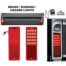 67-72 Chevy GMC Truck LED Park Brake Tail Light Turn Signal Lens Pair w/ Flasher - £61.41 GBP