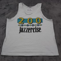 Jazzercise Shirt Mens XL White 200 Club Fruit of the Loom Sleeveless Tank Top - £10.27 GBP