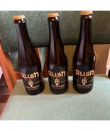 Lot of 3 Large EMPTY RUSH Beer Bottles  Geddy Lee B - $658.39 MXN
