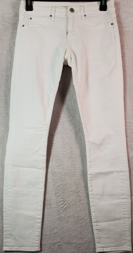 Articles of Society Jeans Womens Size 25 White Flat Front Skinny Leg Lig... - $15.19