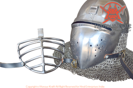 Medieval steel helmet armor Klapvisor helmet Armour Steel Head Protectio... - $342.10