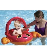 Swimways Sun Canopy Baby RED CRAB Boat Pool Float - NEW Babies 9 - 24 Mo... - £13.68 GBP