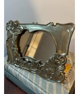 brass floral motif small mirror/ frame - $480.50 MXN