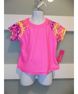 Xhilaration Hot Pink Swim Rash Guard Shirt Size 6/6X Girl's NEW - $13.50