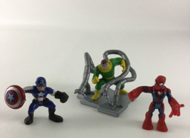 Playskool Heroes Marvel Figures Topper Spider-Man Doc Ock Captain America Hasbro - £20.93 GBP