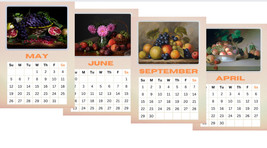 Calendars kitchen, Food wall calendar, Fruit still life oil painting, Di... - £1.59 GBP