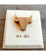 Handmade Wooden Zodiac Sign Picture Taurus - $54.17