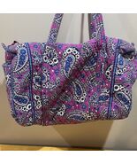 Vera Bradley Boysenberry Paisley Large Duffle Weekender Bag Retired 2011... - $68.32 CAD