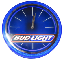 Bud Light Clock Beer Sign Bar Mancave Light Up 16” New in Box 1997 Vinta... - €51,01 EUR