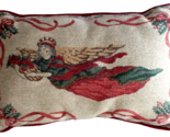 Sofa Throw Pillow CHRISTMAS ANGEL Holiday Colors - $4.94