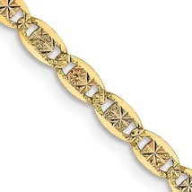 NEW REAL 14K 18 inch 2.75mm Tri-color Pavé Valentino with Lobster Clasp Chain - £521.53 GBP