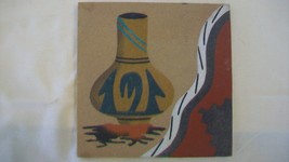 Colorful Navajo Sand Art Kiva Pottery by Yazzie from New Mexico - $60.00