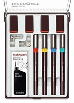 Isomars Fineliner Technical Drawing Pens Stands Waterproof Drawing Ink Set Of 4 - £36.01 GBP