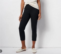 Isaac Mizrahi Live! 24/7 Stretch Crop Pants (Pitch Black, Petite 10) A47... - £14.20 GBP