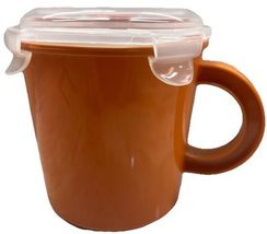 Brown Plastic Soup Mug W/ Vent Lid—NEW—SHIPS IN 24 HOURS— - $24.63