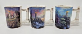 3 Thomas Kinkade A2499 Seaside Inspiration Heirloom Porcelain Mugs 3rd Set  45 - £39.95 GBP