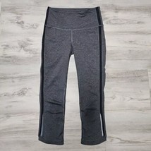 Lululemon Crop Hit It Pants Womens 4 Heathered Gray Reflective Luxtreme ... - $28.78