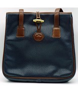 Dooney &amp; Bourke Pebble Grain Crossbody Shoulder Bag Cobalt Blue Brown Tr... - £103.77 GBP