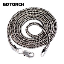 Real Pure 925 Sterling Silver Necklace Chain Women And Men Vintage tail 1.6mm Re - £65.19 GBP