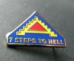 Seven Steps To Hell 7th Army Lapel Pin Badge 1.2 Inches United States - £4.59 GBP