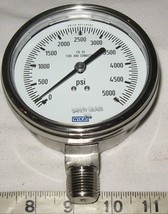 WIKA 9745750 (BRAND NEW) Stainless Steel 4&quot; Pressure Gauge 0-5000 PSI - £151.85 GBP